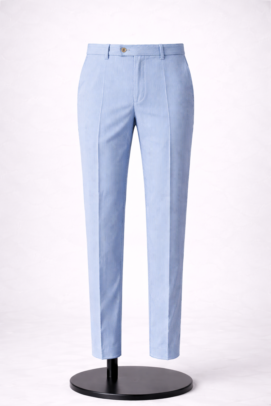 Blue Striped Seersucker Trousers