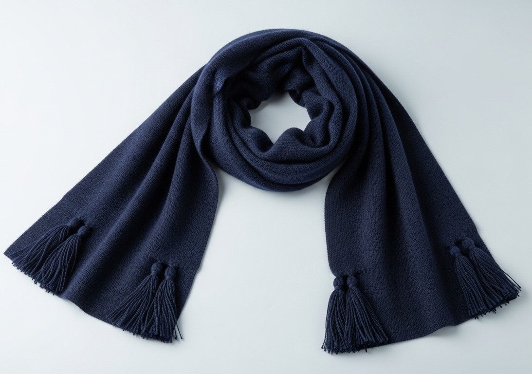 Cashmere Scarf in Navy
