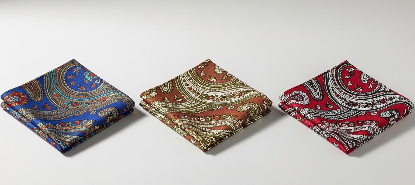 Paisley Handkerchief Set of 3