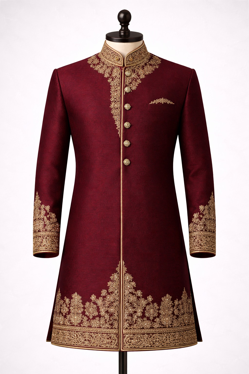Royal Burgundy Sherwani