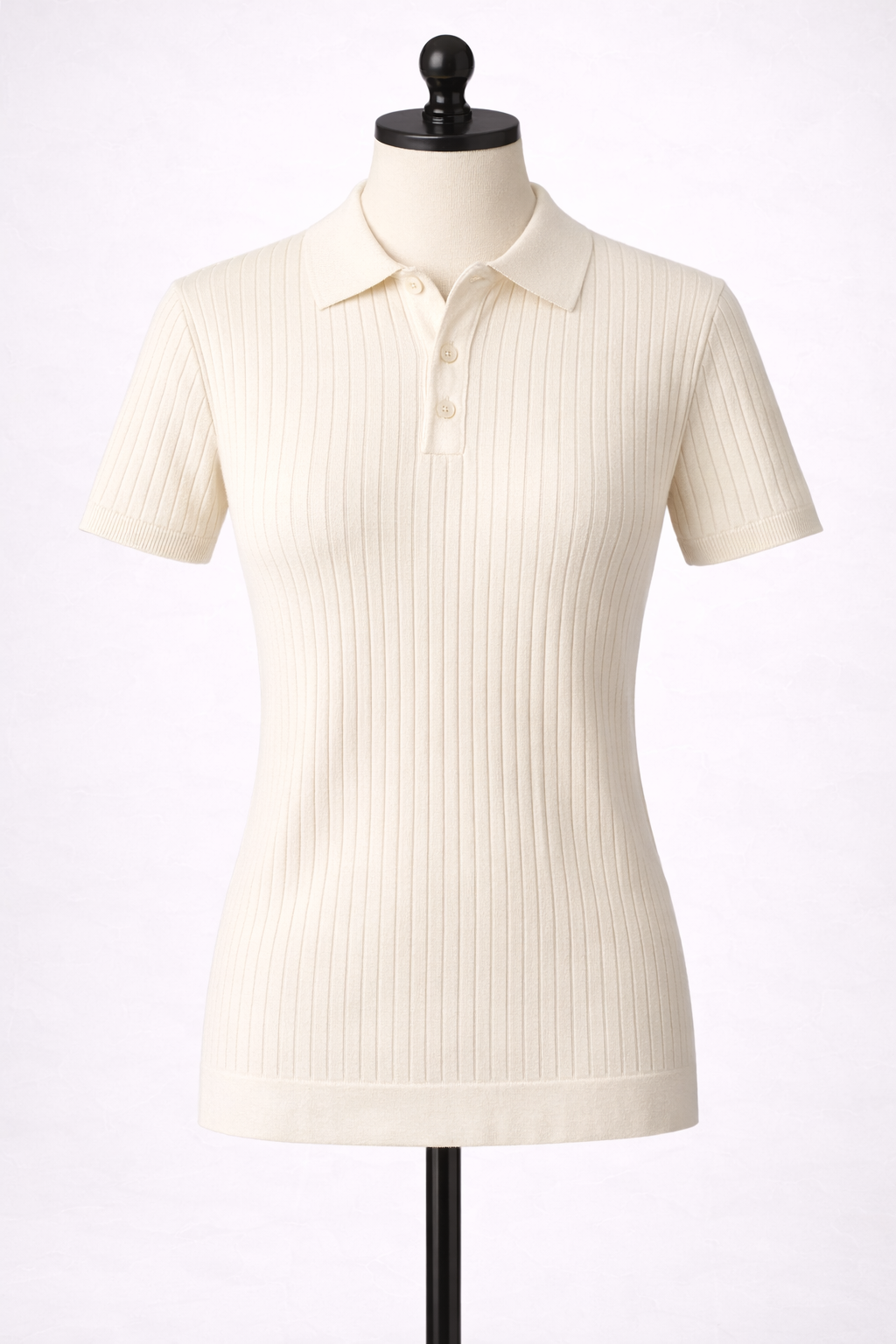 Slim Ribbed Polo